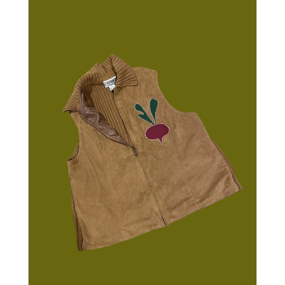 Large Upcycled Beet Vest
